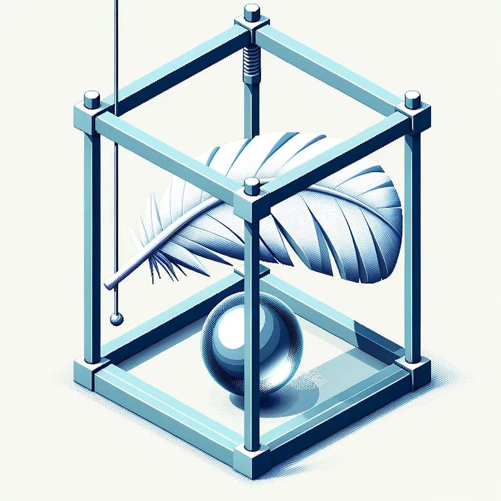 the discovery of gravity, low polygon isometric render